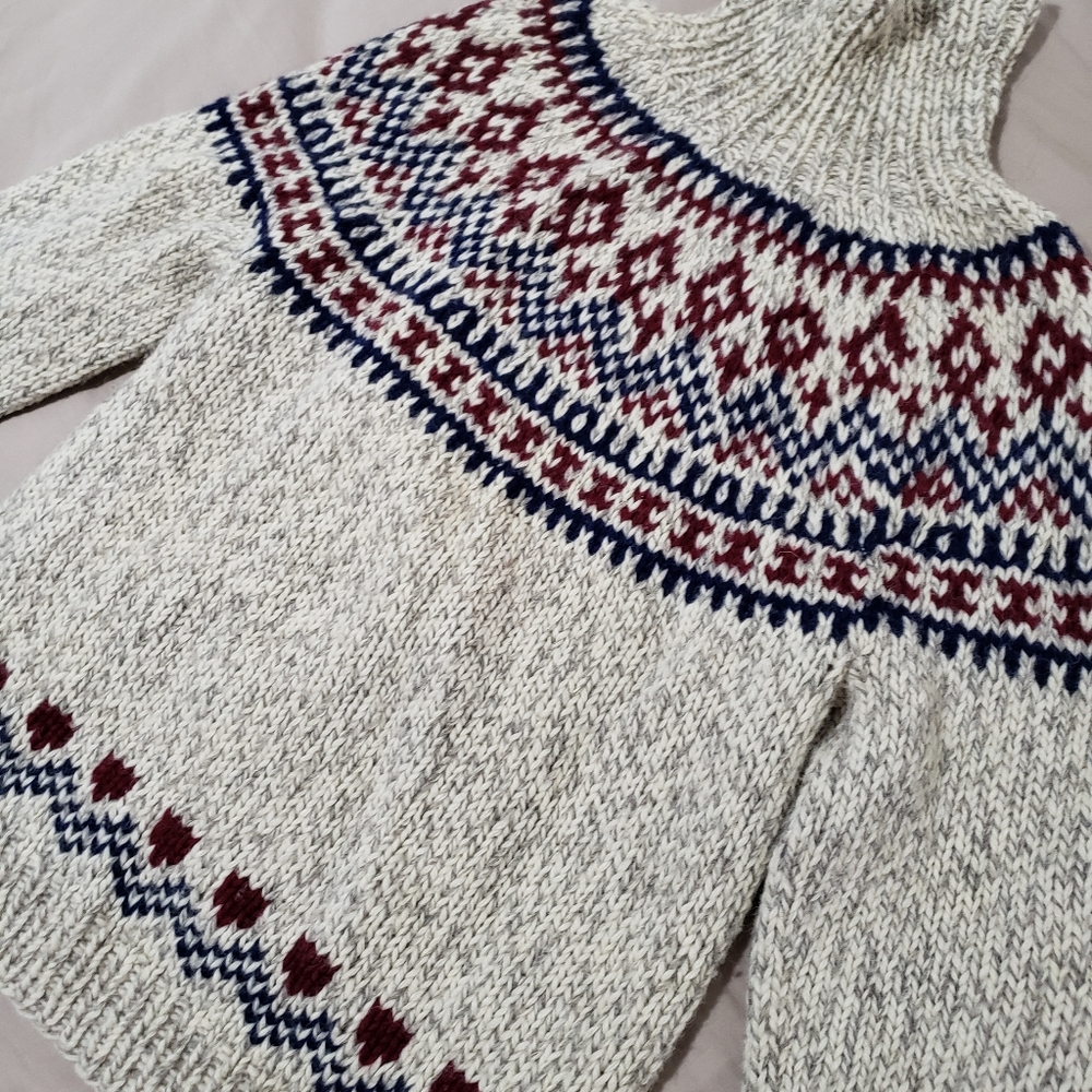 Wool fair isle sweater